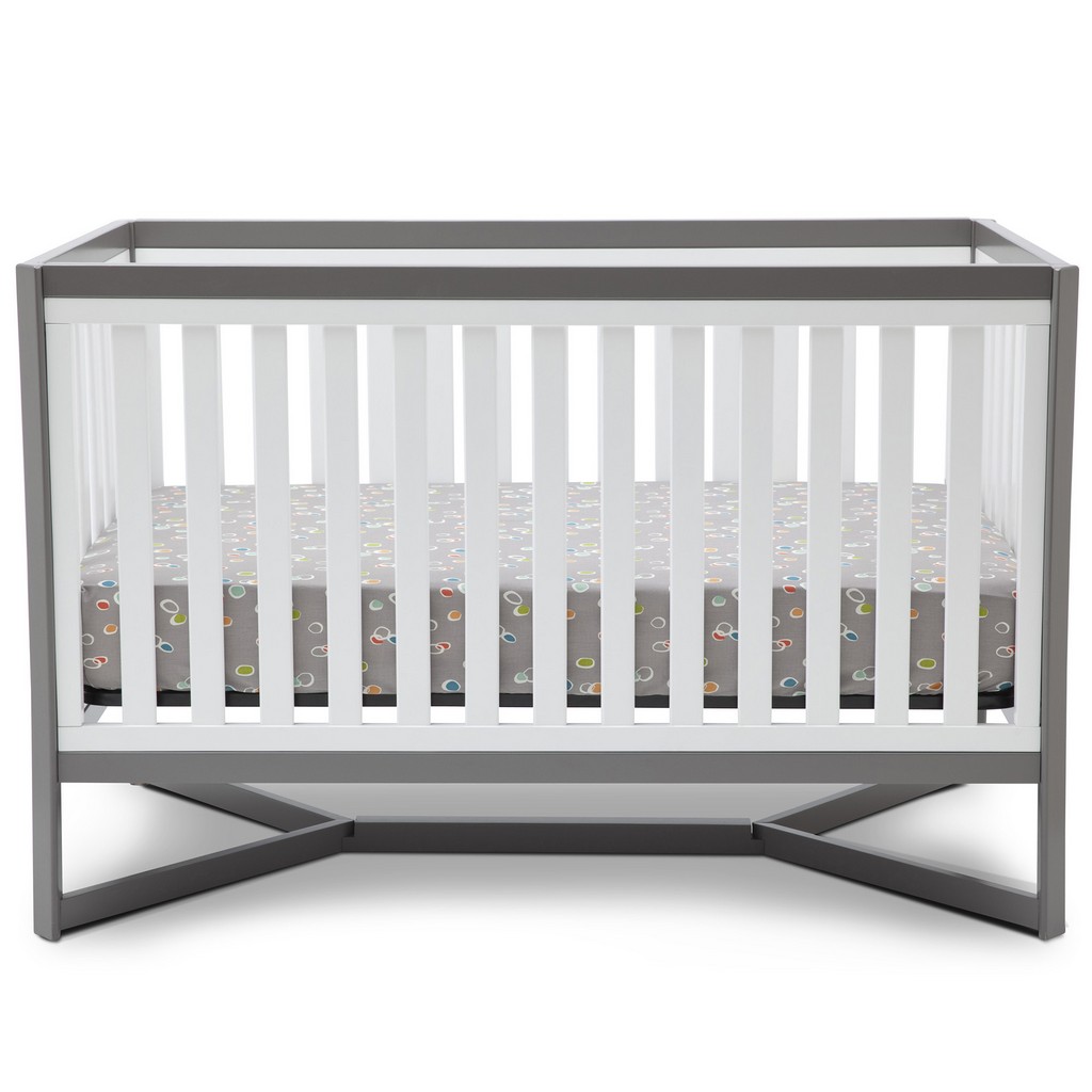 Tribeca 4-in-1 Convertible Crib in White/Grey - Delta Children 6792-027