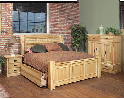 Amish Highlands Queen Storage Bed - A-America AHINT5071