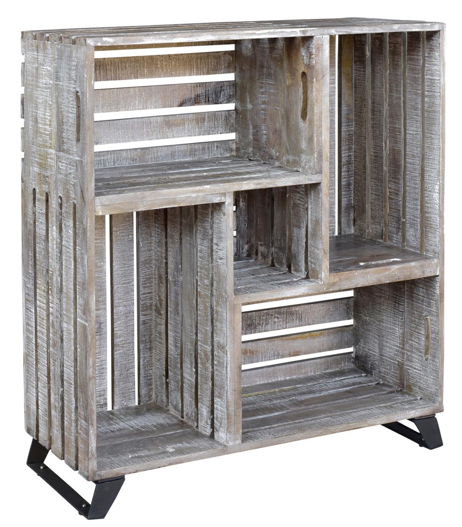Wood Crates Bookcase Wood Crestview
