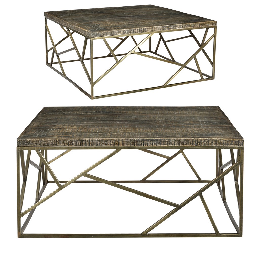 Wood Coffee Table Bronze Crestview