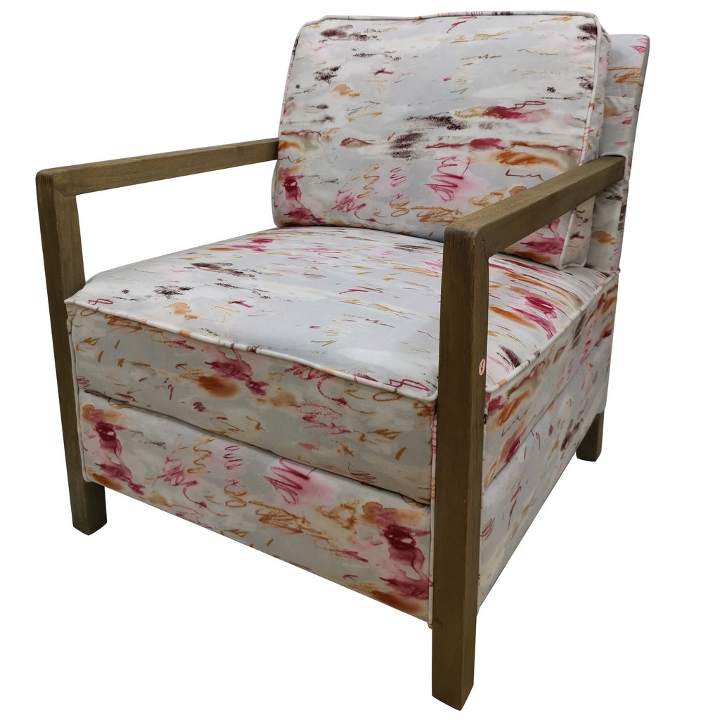 Wood Accent Chair Pinks Crestview