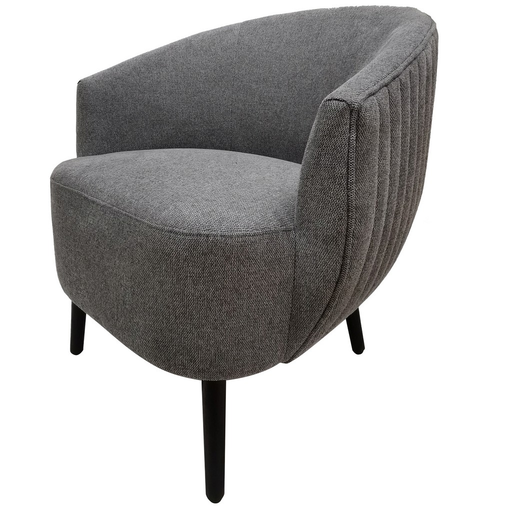 Wood Accent Chair Grey Crestview
