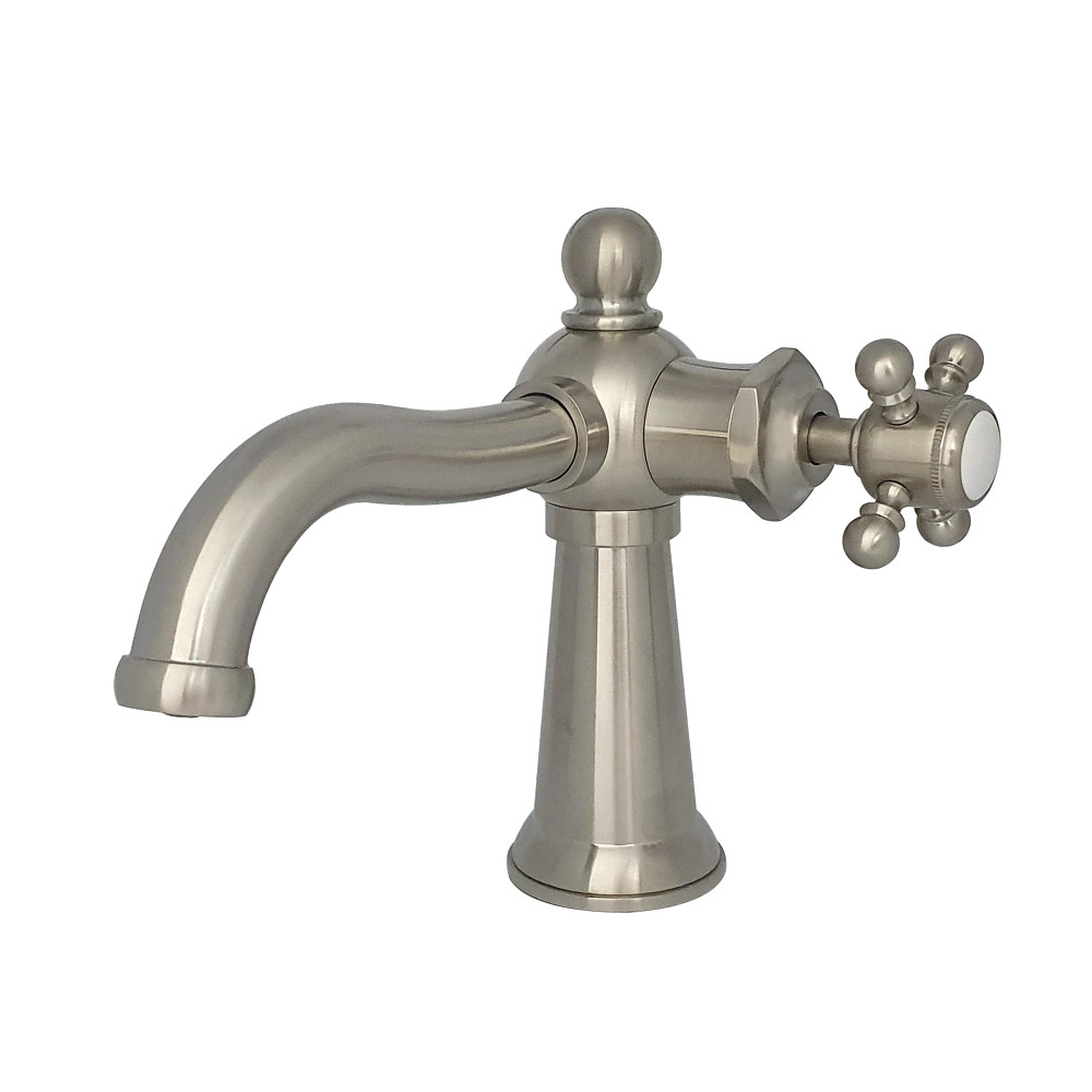 Kingston Brass KS154BXBN Nautical Single-Handle Bathroom Faucet with Push Pop-Up, Brushed Nickel - Kingston Brass KS154BXBN