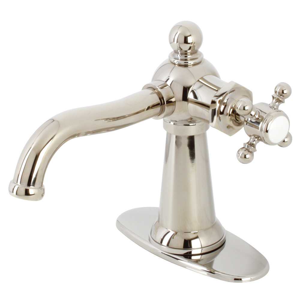 Kingston Brass KSD154BXPN Nautical Single-Handle Bathroom Faucet with Push Pop-Up, Polished Nickel - Kingston Brass KSD154BXPN