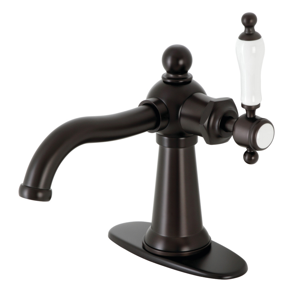 Kingston Brass KSD154KLORB Nautical Single-Handle Bathroom Faucet with Push Pop-Up, Oil Rubbed Bronze - Kingston Brass KSD154KLORB