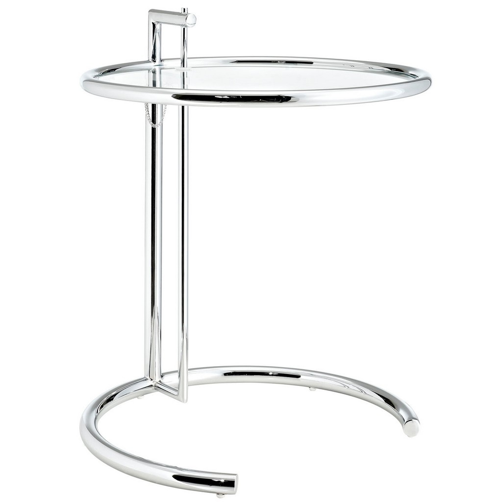 Eileen Gray Chrome Stainless Steel End Table - East End Imports EEI-125-SLV