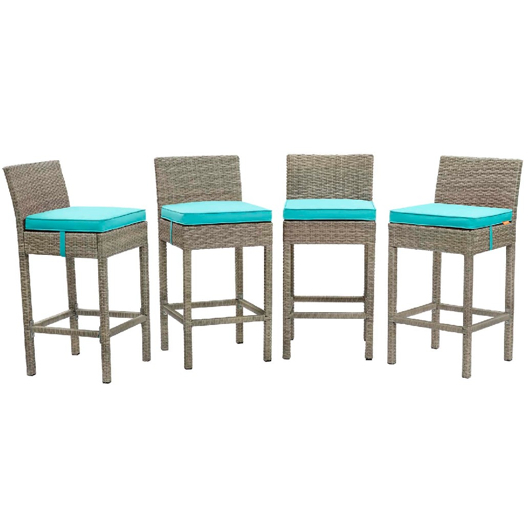 Turquoise | Outdoor | Patio | Stool | Light | East | Gray | Bar