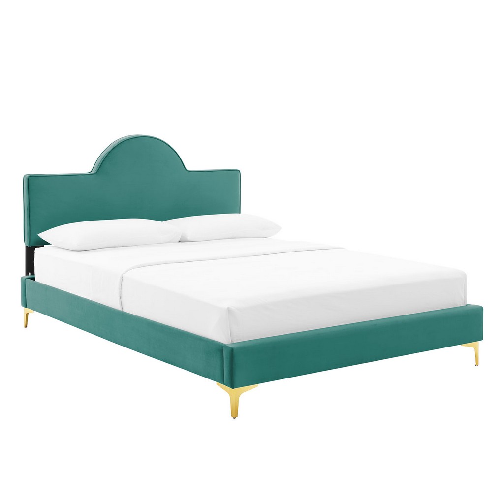 Sunny Performance Velvet Queen Bed - East End Imports MOD-6516-TEA