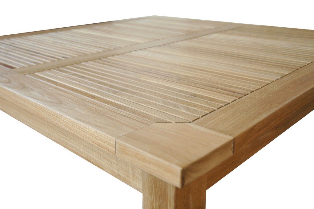 Square Small Slat Dining Table Anderson Teak