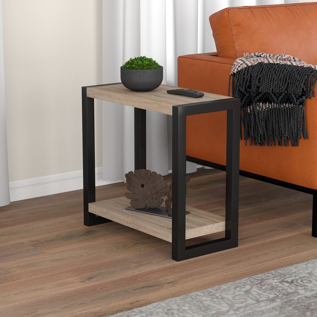 Accent Table-23&quot;Long/Dark Taupe with 1 Shelf for Living Room - Safdie &amp; Co 81120.Z.05