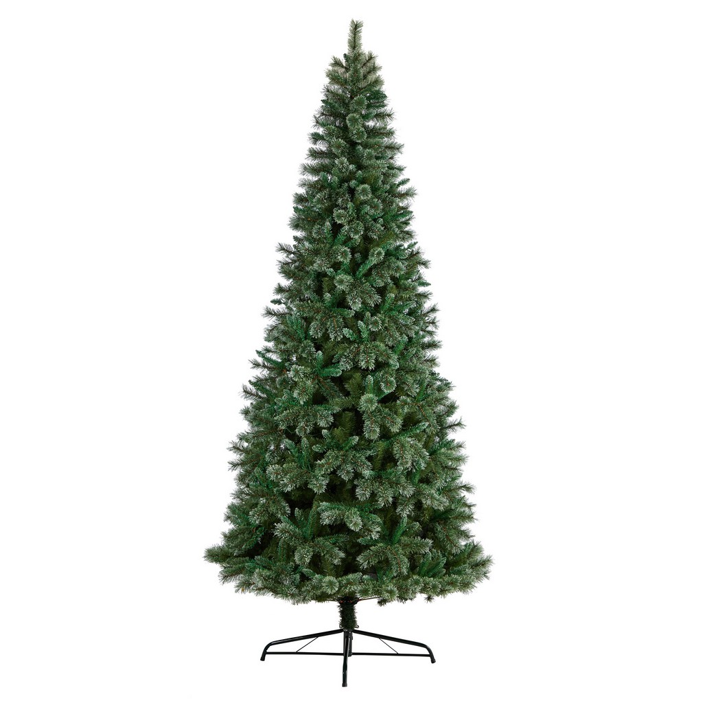 10ft. Wisconsin Slim Snow Tip Pine Artificial Christmas Tree with 1652 Bendable Branches - Nearly Natural T4508