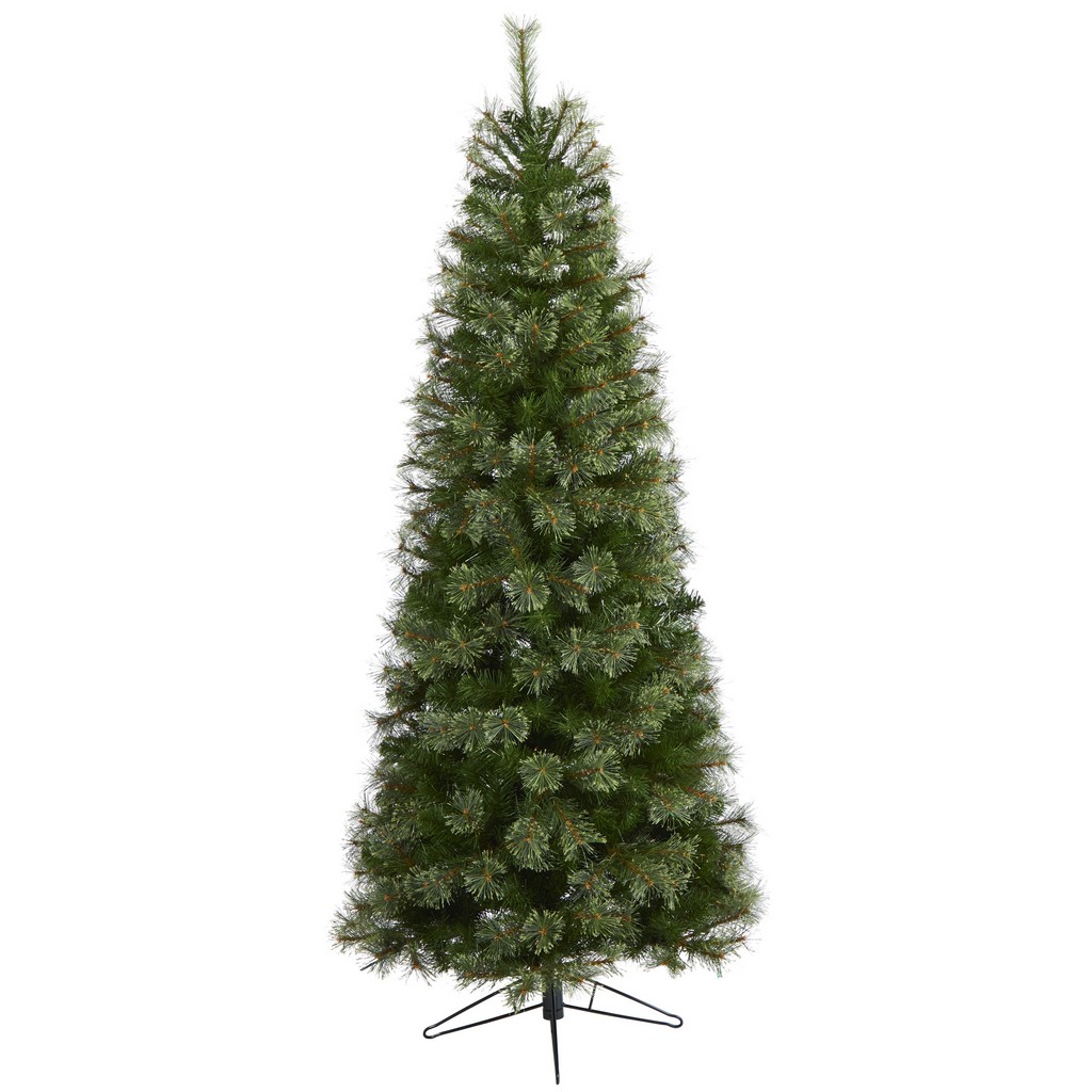 6.5ft. Cashmere Slim Artificial Christmas Tree with 660 Bendable Branches - Nearly Natural T4518