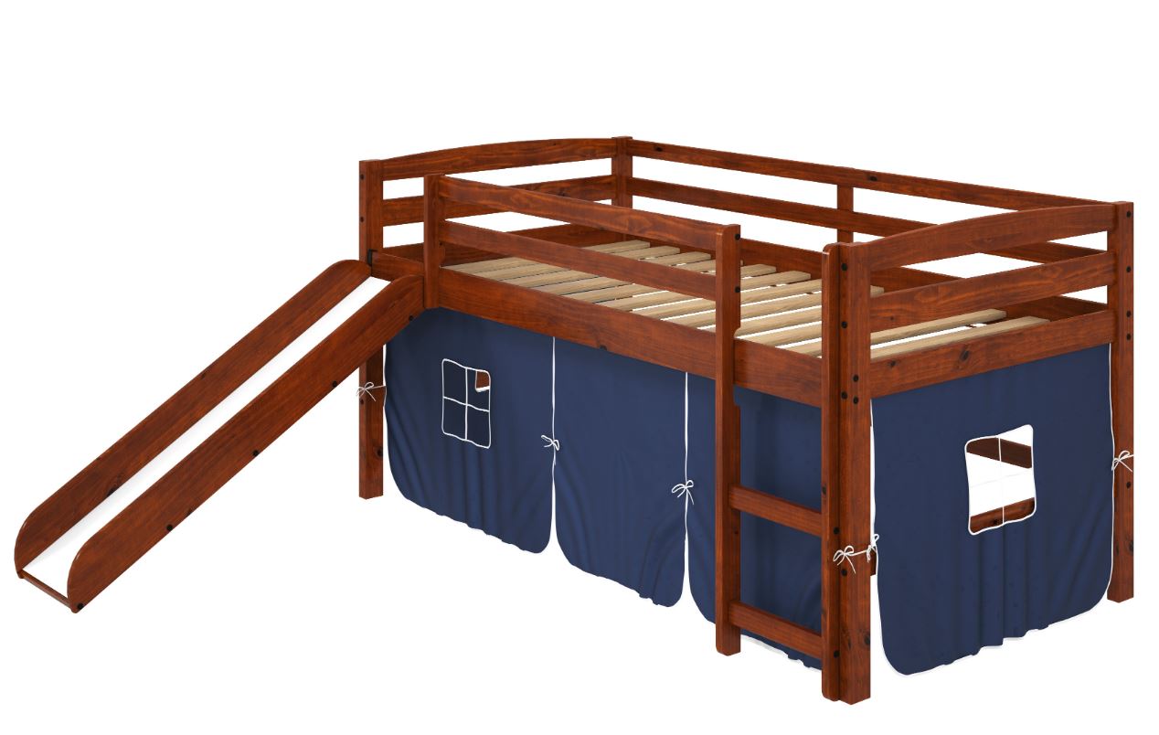 Aria Blue Tent Loft Bed W/ Slide & Ladder - Chelsea Home Furniture 36st-4600-ch-b
