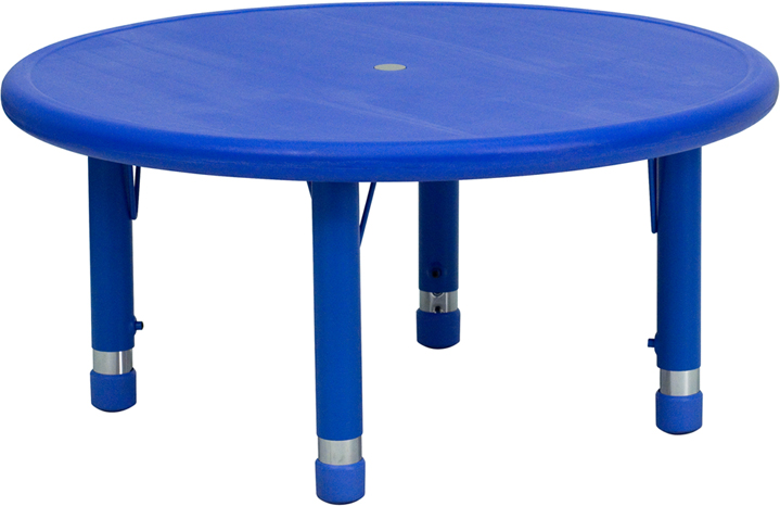 Blue Preschool Activity Table - Flash Furniture Yu-ycx-007-2-round-tbl-blue-gg