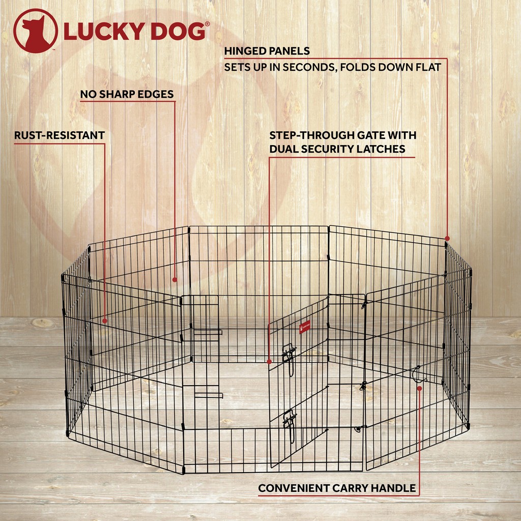 Lucky Dogâ„¢ 24&quot; Dog Exercise Pen w/Stakes - Jewett Cameron Company ZW 11624