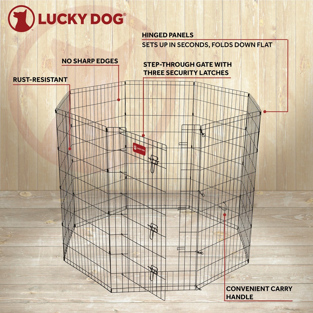 Lucky Dogâ„¢ 48&quot; Dog Exercise Pen w/Stakes - Jewett Cameron Company ZW 11648