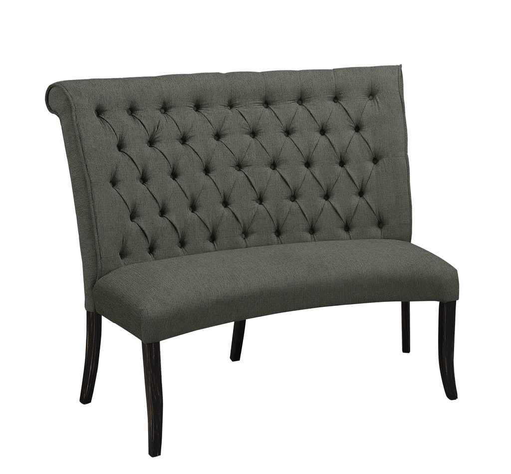 Loveseat Bench Gray Furniture Of America