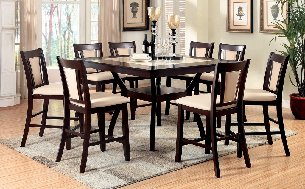 Counter Dining Set Wood Furniture Of America