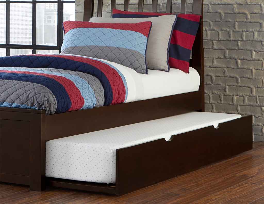 Hillsdale Kids and Teen Universal Twin Wood Trundle, Chocolate - Hillsdale Furniture 2183-32580
