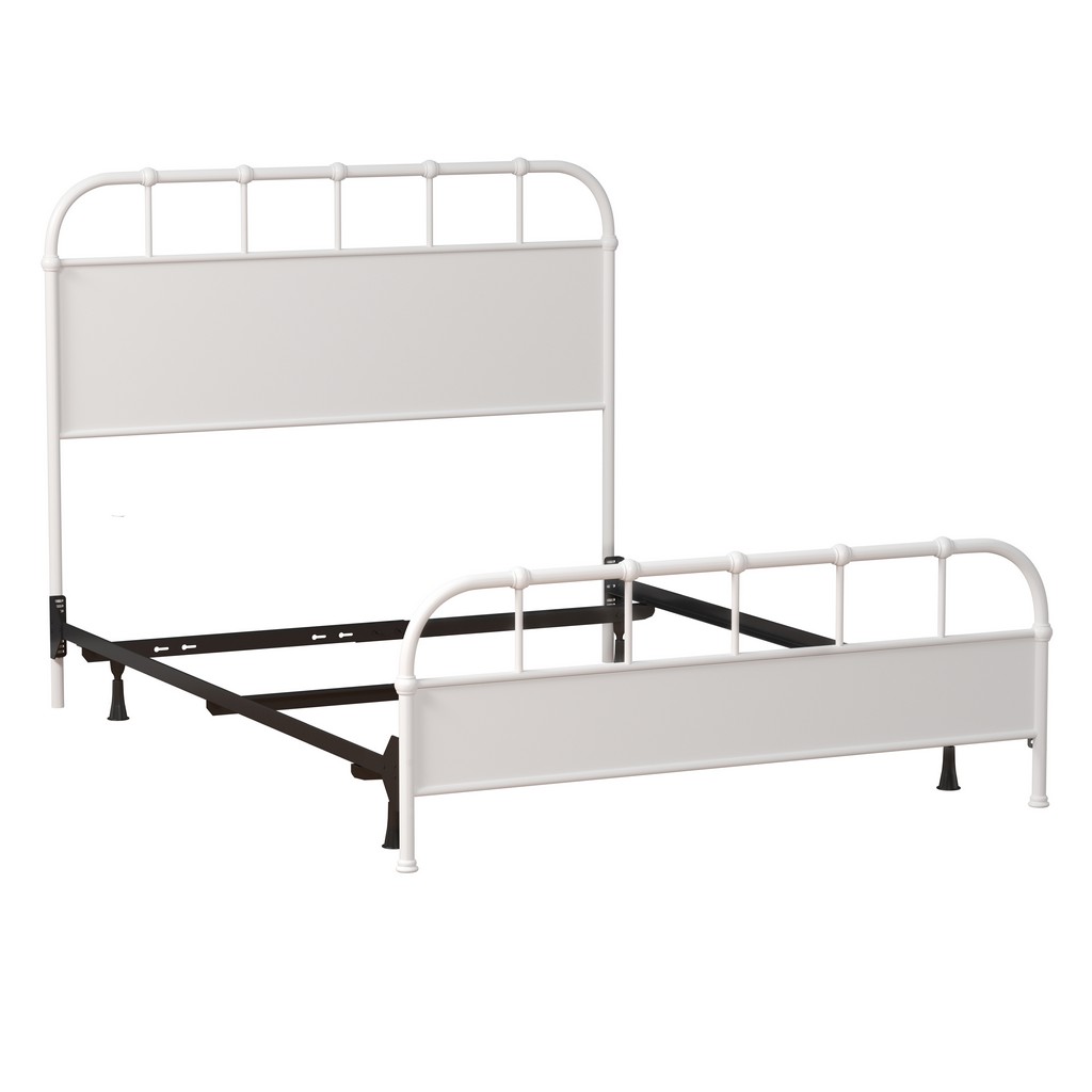 King Metal Bed White Hillsdale