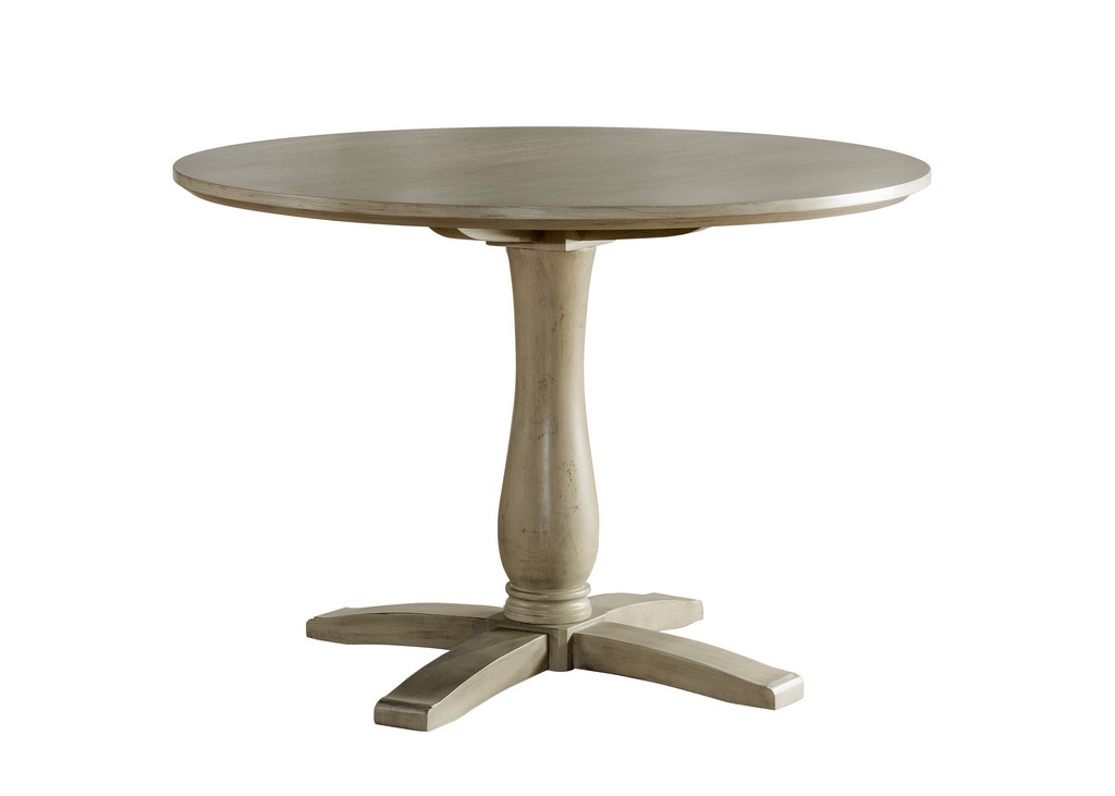 Wood Round Dining Table Gray Hillsdale