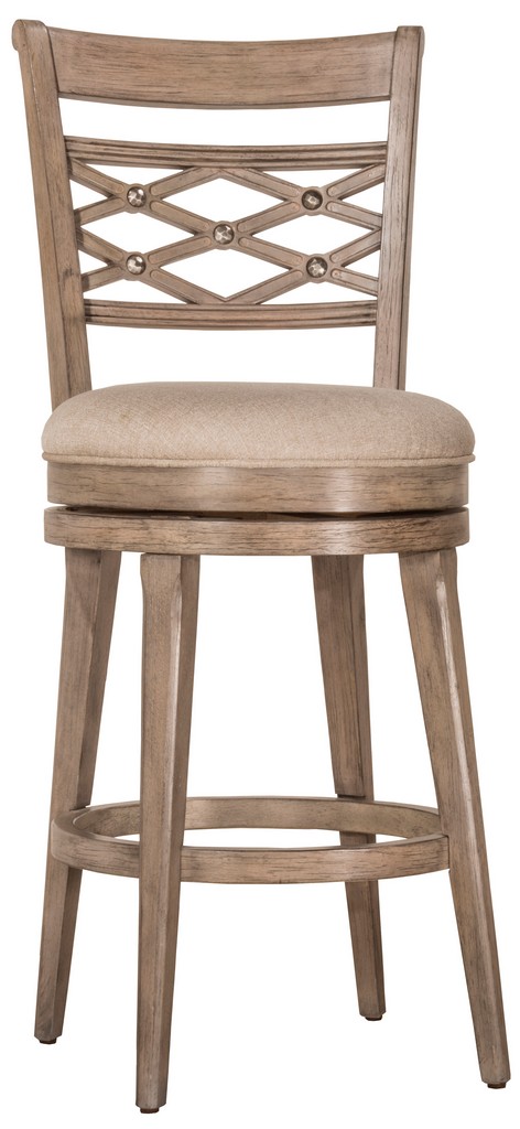 Hillsdale Furniture Chesney Wood Counter Height Swivel Stool, Weathered Gray - Hillsdale Furniture 5940-826A