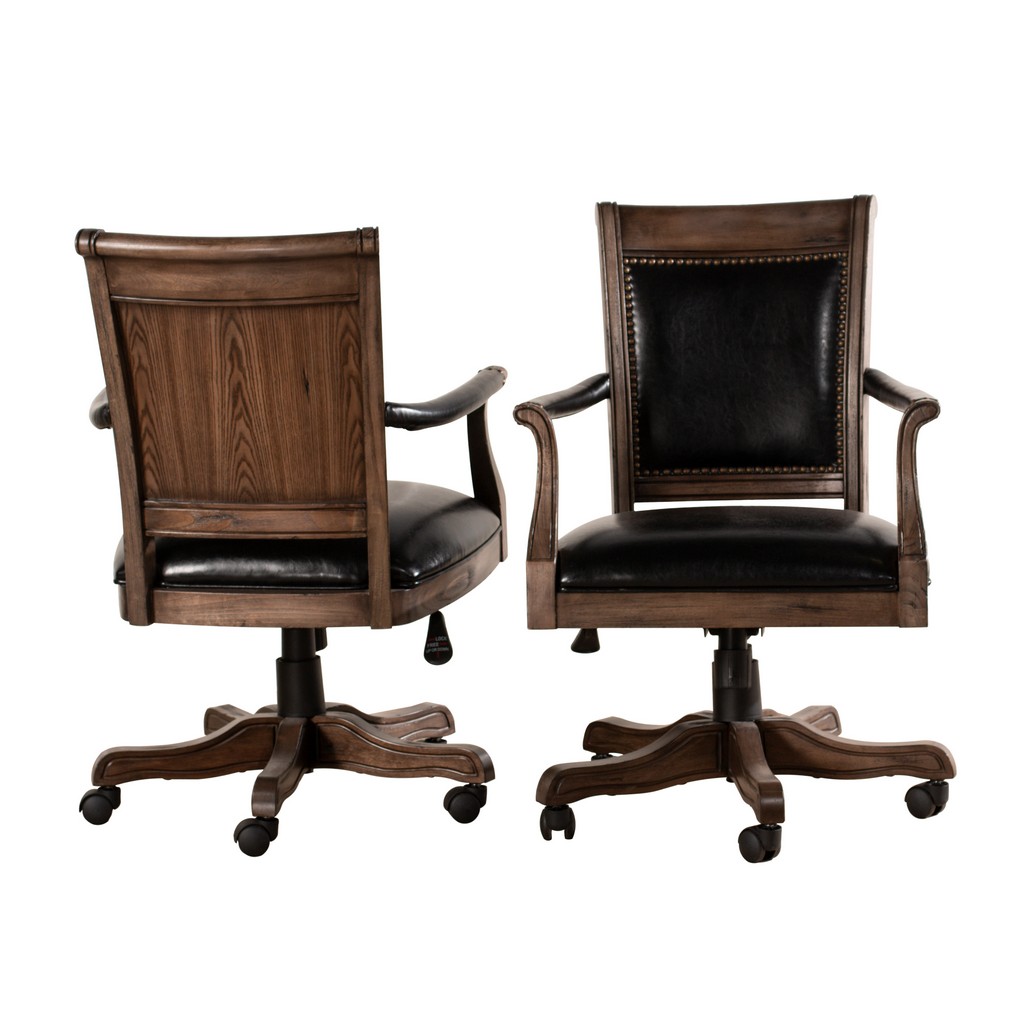 Wood Game Desk Chair Arms Hillsdale