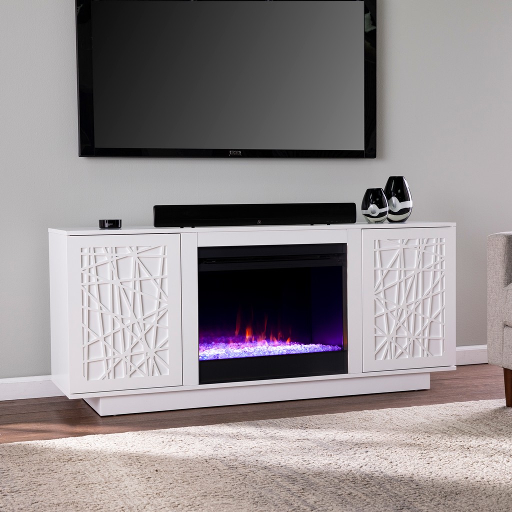 Fireplace Color Changing Media Storage Southern