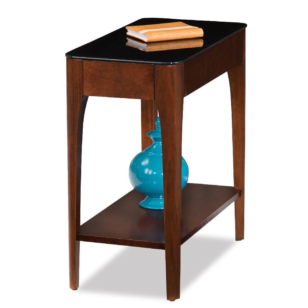 Obsidian Narrow Chairside Table - Leick 11105