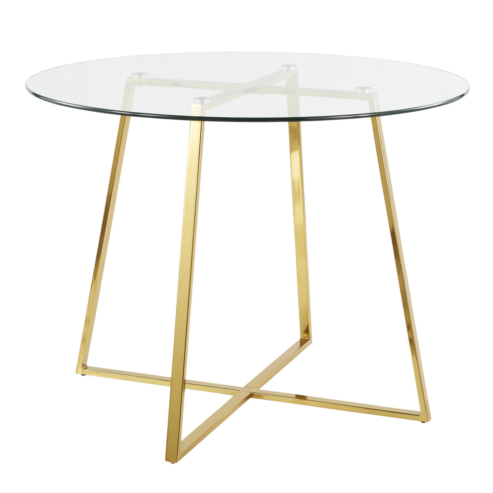 Dining Table Metal Glass Lumisource