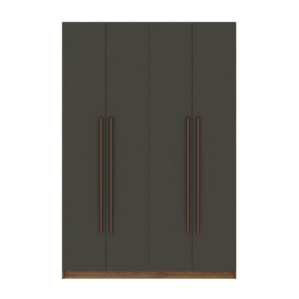 Manhattan Comfort Freestanding Wardrobe Armoire Closet Grey