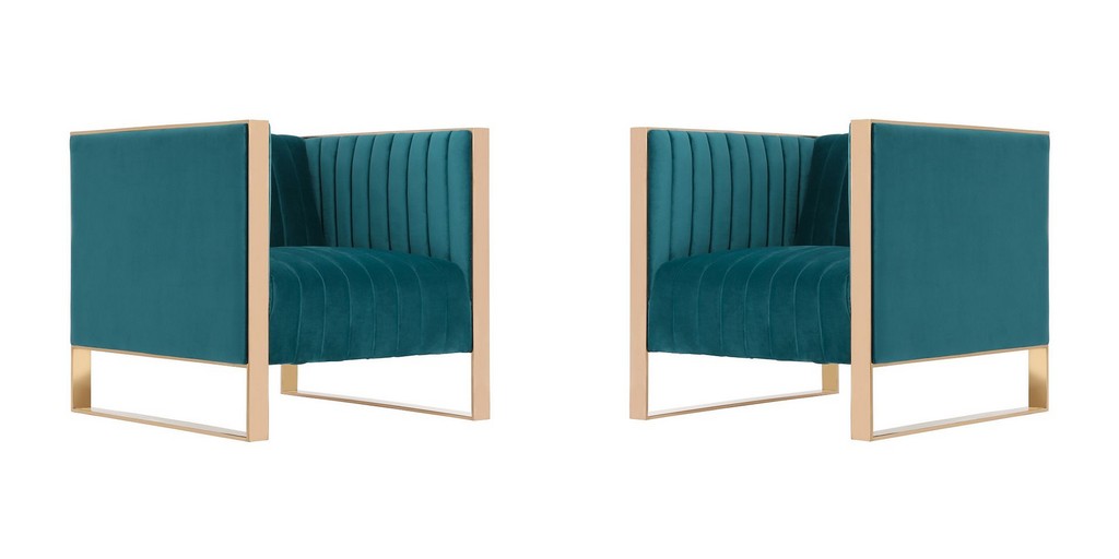 Manhattan Comfort Furniture Teal Accent Chair