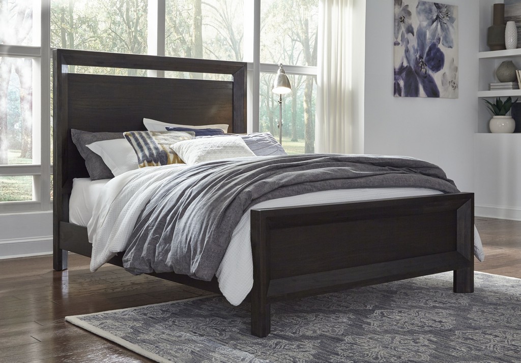 Modus Furniture Wood Bed Grey