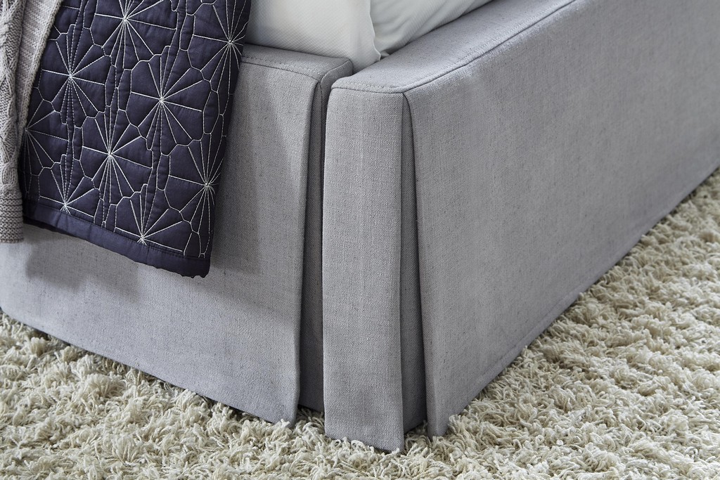 Modus Furniture King Upholstered Panel Bed Fog