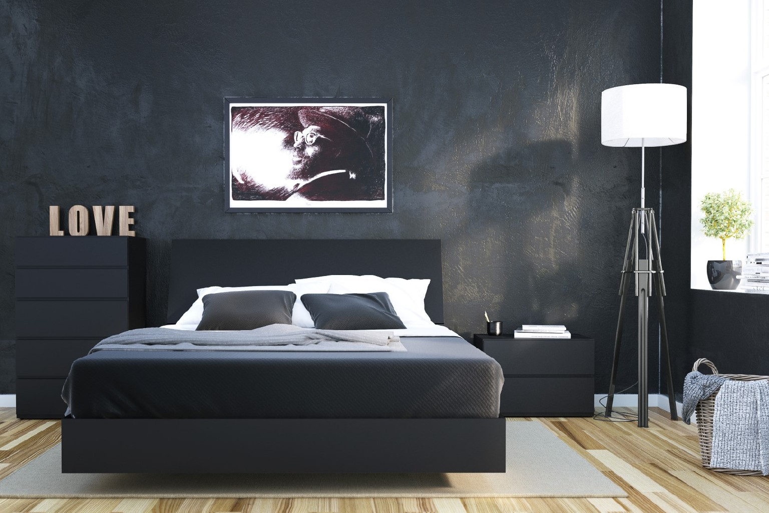 Nexera Queen Bedroom Set Black