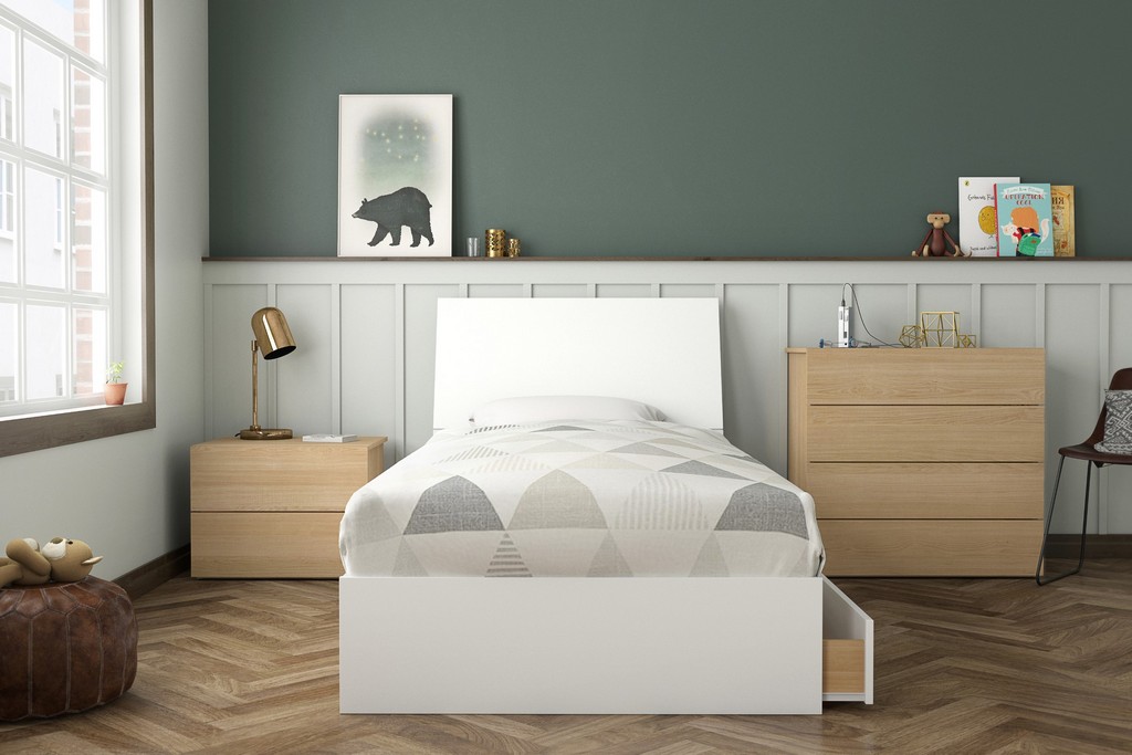 Nexera Twin Bedroom Set Maple