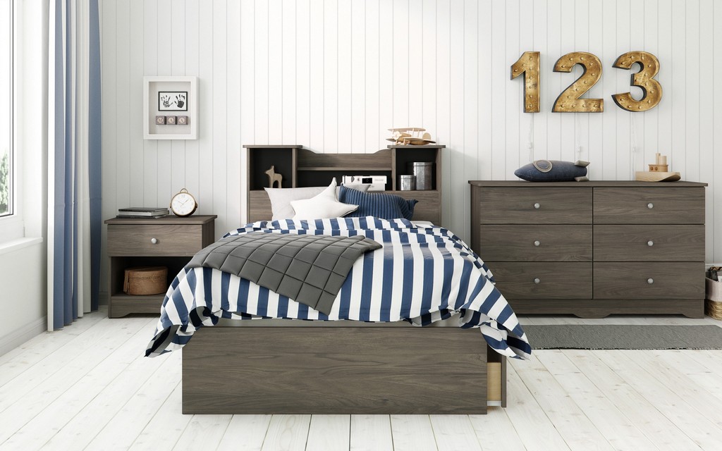 Nexera Furniture Twin Bedroom Set Grey