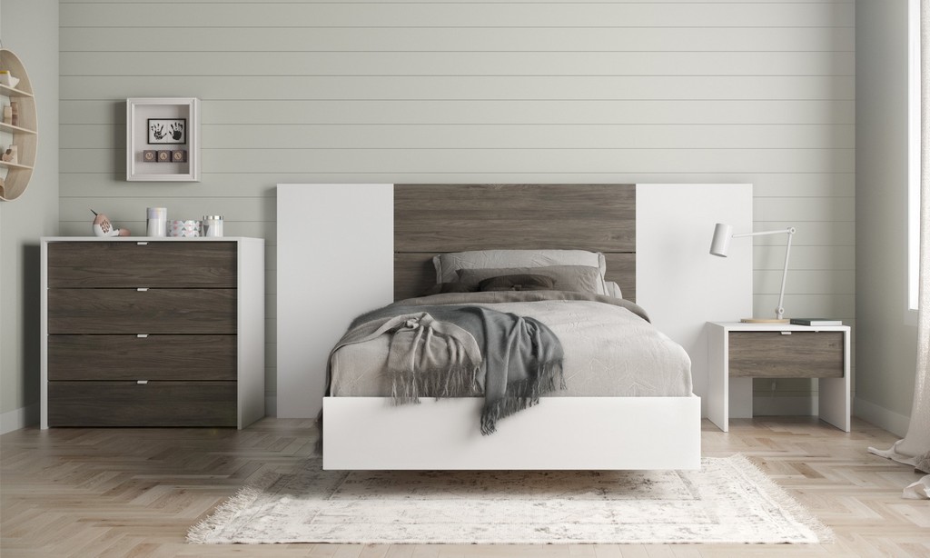 Soft Twin Bedroom Set White Nexera