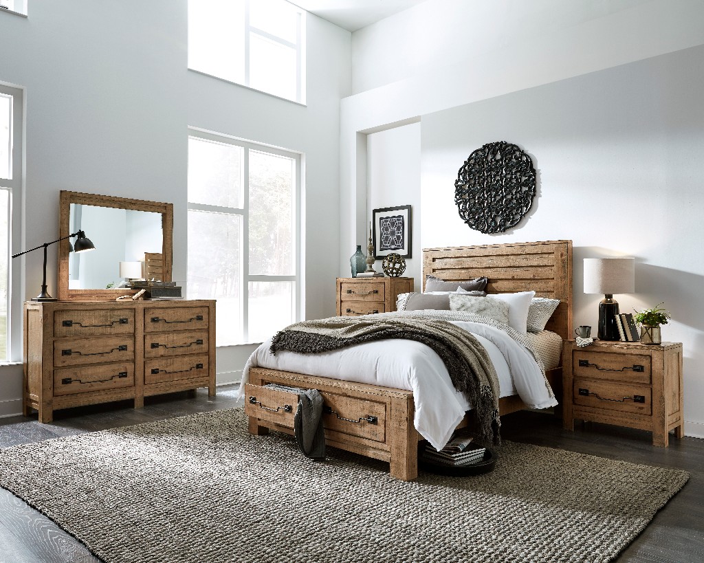 Progressive Furniture King Storage Bed Caramel