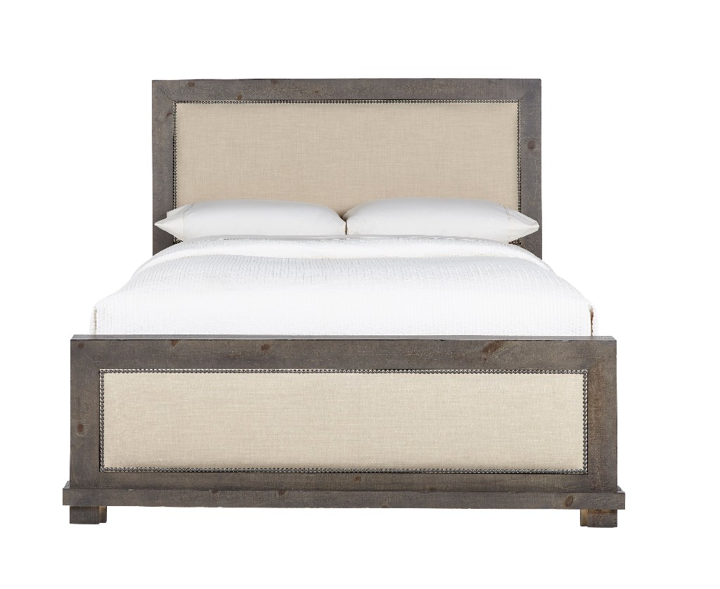 Progressive King Upholstered Bed Gray