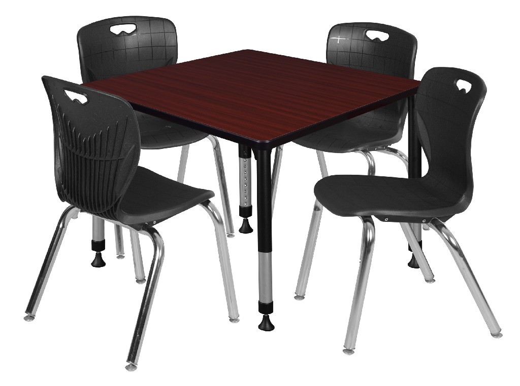Maple Kee 30 Square Height Adjustable Classroom Table