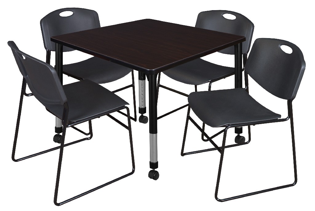 Maple Kee 30 Square Height Adjustable Classroom Table
