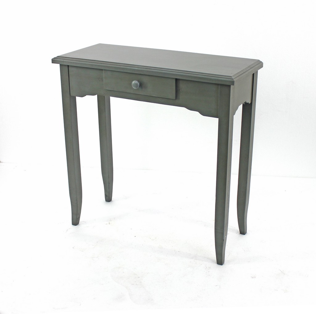 Picture of Minimalist Grey Console Table with 1 Drawer - Teton Home AF-031