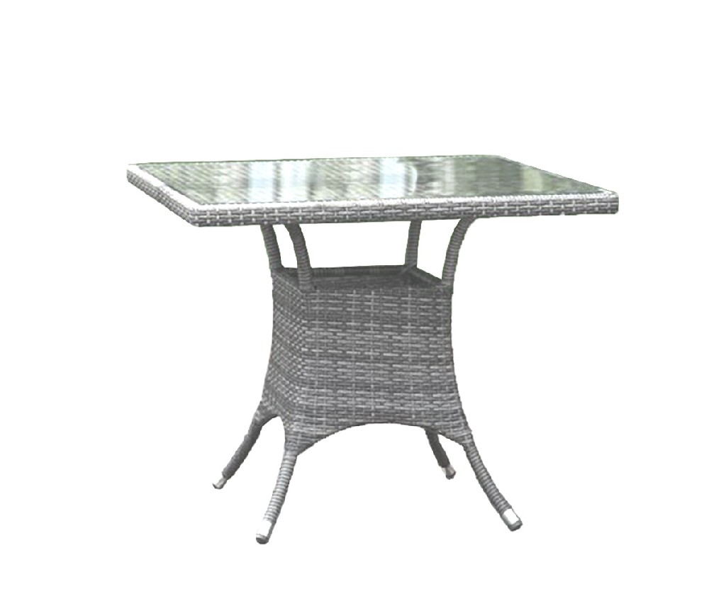 Hospitality Rattan Outdoor Furniture Dining Table Square Glass