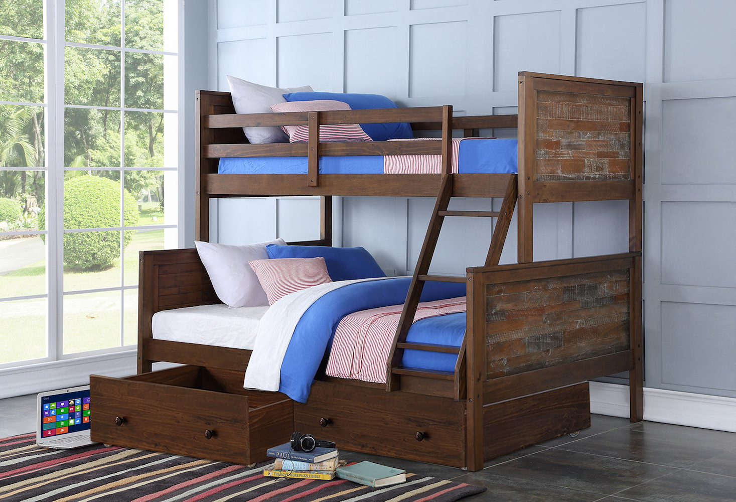 Donco Kids Furniture Twin Bunk Bed Dual