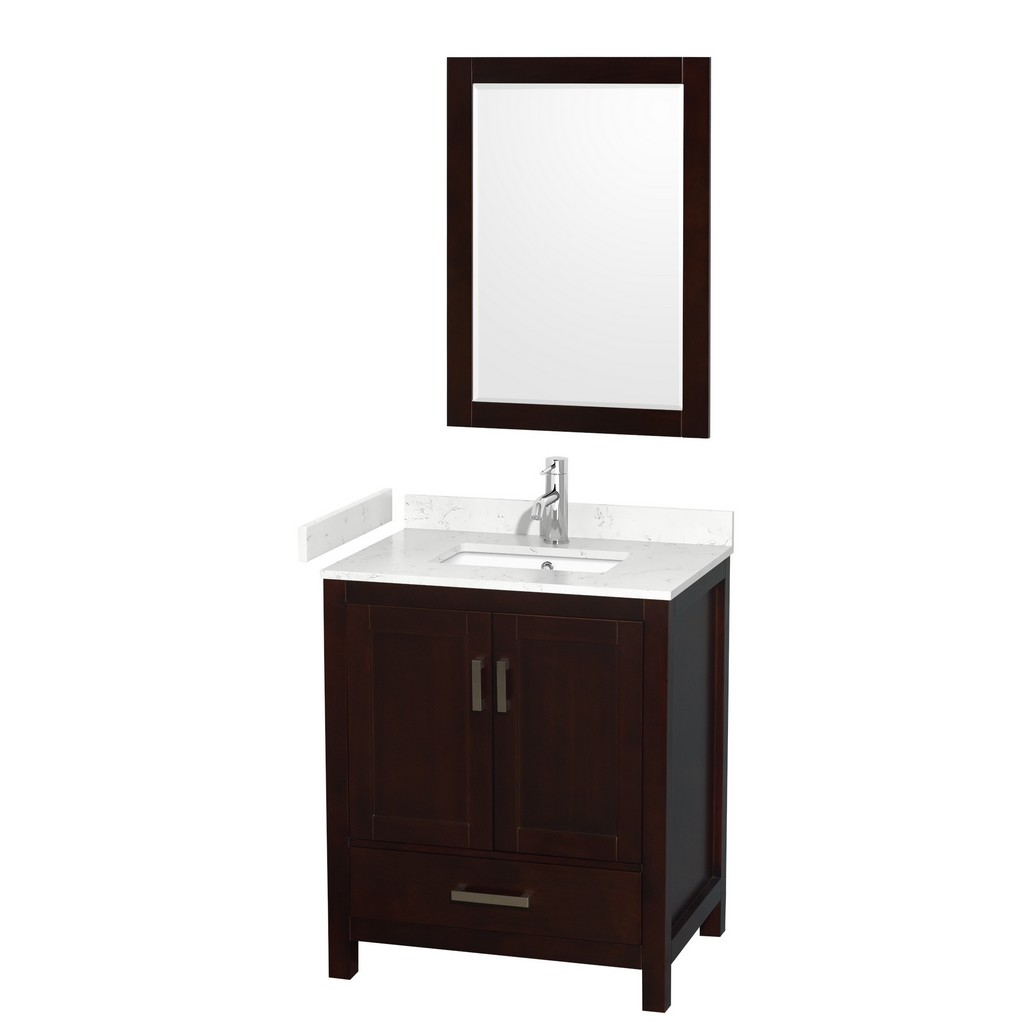 Wyndham Furniture Bathroom Vanity Square Sink Mirror