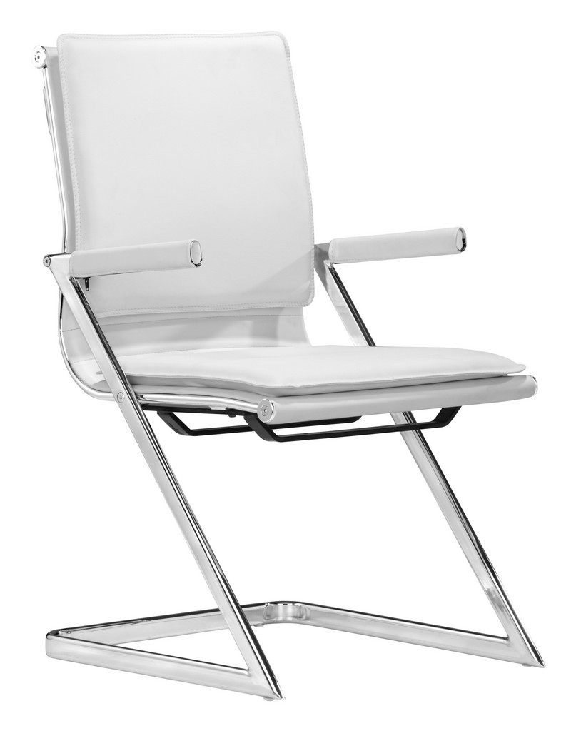 Lider Plus Conference Chair (Set of 2) White - Zuo Modern 215211