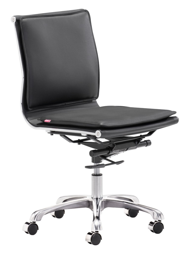 Lider Plus Armless Office Chair Black - Zuo Modern 215218