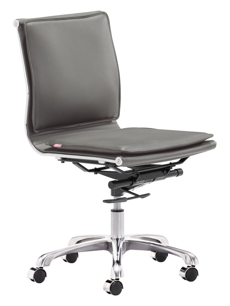 Lider Plus Armless Office Chair Gray - Zuo Modern 215233
