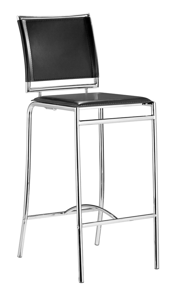 Soar Bar Chair (Set of 2) Black - Zuo Modern 300150